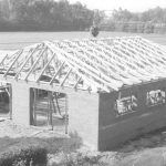 Bau der Schießhalle 1972